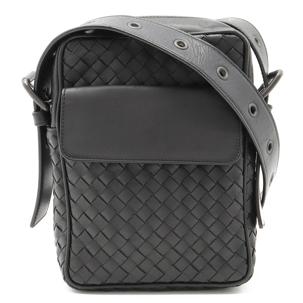 BOTTEGA VENETA Intrecciato Crossbody Bag Black